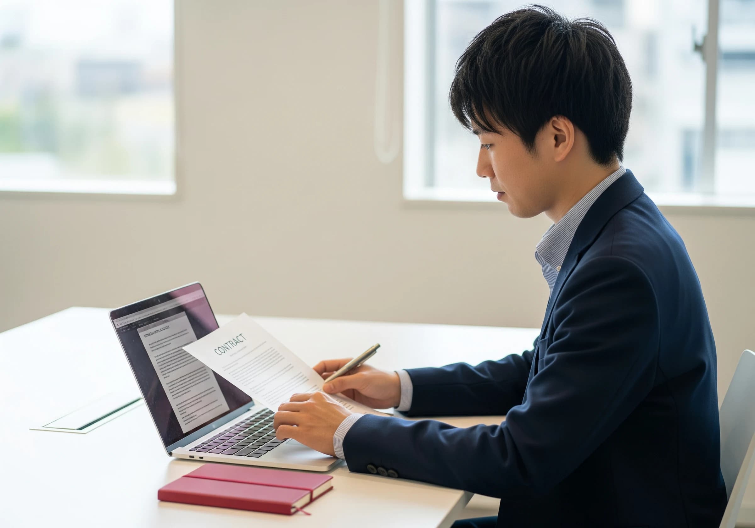 電子契約を確認する自社社員